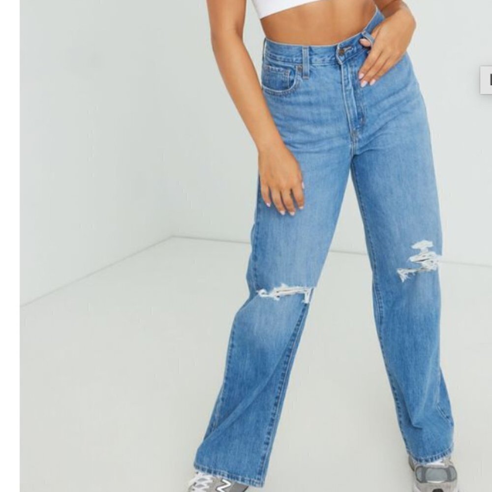 Levi's High Rise Straight Ripped Jeans - Picture 10 of 10